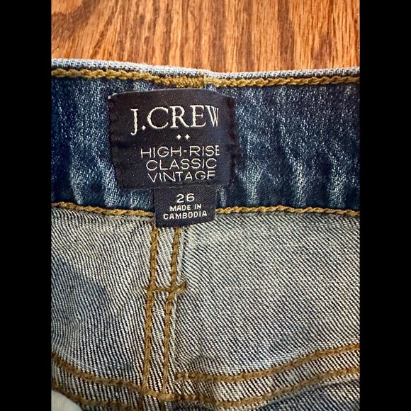 J.Crew Women's High-Rise Classic Vintage Jean 26 Ether Blue Wash - Picture 5 of 5